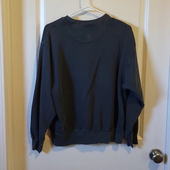 Anine Bing City Love Sweatshirt XS Lucy Hale Charcoal Black Gray Cotton Off Duty - Picture 11 of 14